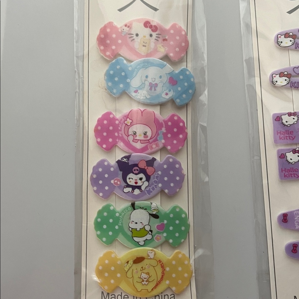 Hello Kitty Pastel Hair Clip Set - Picture 3 of 4